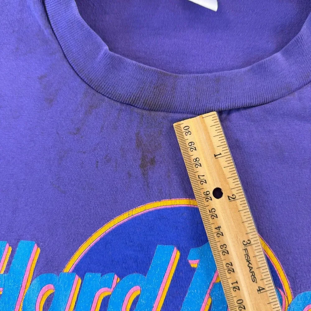 Hard Rock Cafe Las Vegas T Shirt Mens XL USA Single Stitch Purple